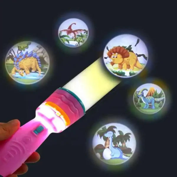 Baby Projector Torch Cartoon Flashlight (random Color ), 3 Reel In 1 Pack.