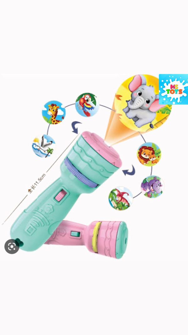 Baby Projector Torch Cartoon Flashlight (random Color ), 3 Reel In 1 Pack.